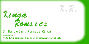 kinga romsics business card